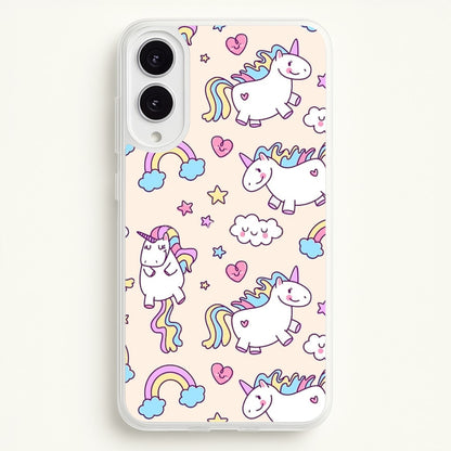 Cute Unicorn Pattern  -  Phone Case for Galaxy S25 Edge