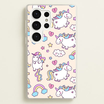 Cute Unicorn Pattern  -  Phone Case for Galaxy S25 Ultra