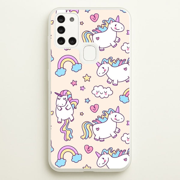 Cute Unicorn Pattern  -  Phone Case for Galaxy A21s