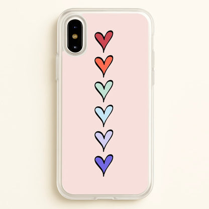 Love Heart Line  - Valentine's Day Phone Case for iPhone X / XS