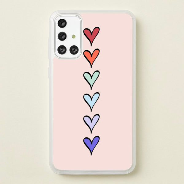 Love Heart Line  - Valentine's Day Phone Case for Galaxy A71