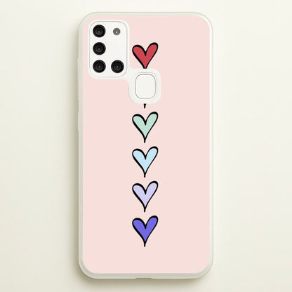 Love Heart Line  - Valentine's Day Phone Case for Galaxy A21s