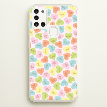 Love Hearts- Valentine's Day  - Valentine's Day Phone Case for Galaxy A21s