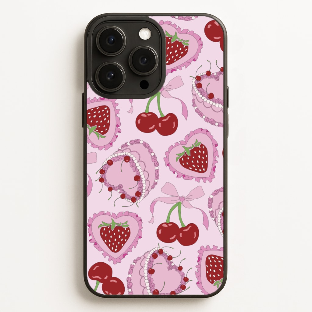 Cherries, Strawberries And Cake - Valentine's Day Phone Case