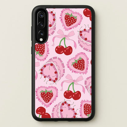 Cherries, Strawberries And Cake - Valentine's Day  - Valentine's Day Phone Case for Huawei P20 Pro