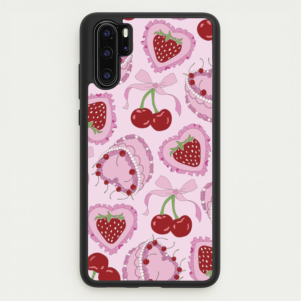 Cherries, Strawberries And Cake - Valentine's Day  - Valentine's Day Phone Case for Huawei P30 Pro