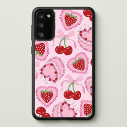 Cherries, Strawberries And Cake - Valentine's Day  - Valentine's Day Phone Case for Galaxy S20