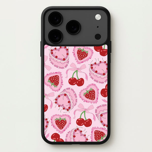 Cherries, Strawberries And Cake - Valentine's Day Phone Case for iPhone 17 Pro