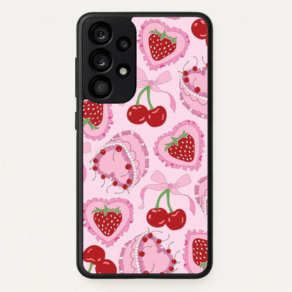 Cherries, Strawberries And Cake - Valentine's Day  - Valentine's Day Phone Case for Galaxy A33