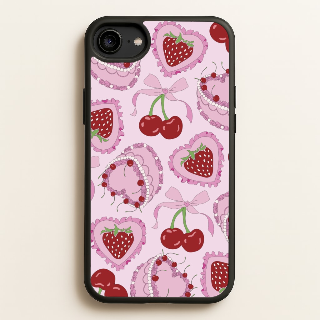 Cherries, Strawberries And Cake - Valentine's Day  - Valentine's Day Phone Case for iPhone 6 / 7 / 8 / SE