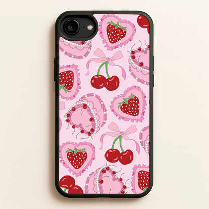 Cherries, Strawberries And Cake - Valentine's Day  - Valentine's Day Phone Case for iPhone 6 / 7 / 8 / SE