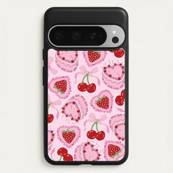 Cherries, Strawberries And Cake - Valentine's Day  - Valentine's Day Phone Case for Google Pixel 9 Pro XL