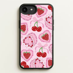 Cherries, Strawberries And Cake - Valentine's Day  - Valentine's Day Phone Case for iPhone 6 Plus / 7 Plus / 8 Plus