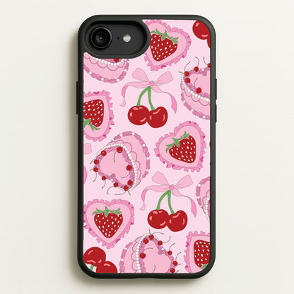 Cherries, Strawberries And Cake - Valentine's Day  - Valentine's Day Phone Case for iPhone 6 Plus / 7 Plus / 8 Plus