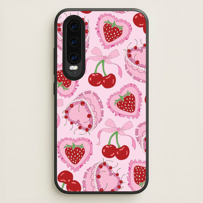 Cherries, Strawberries And Cake - Valentine's Day  - Valentine's Day Phone Case for Huawei P30