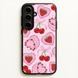 Cherries, Strawberries And Cake - Valentine's Day  - Valentine's Day Phone Case for Galaxy A56