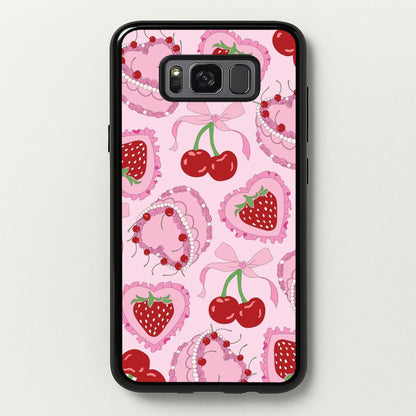 Cherries, Strawberries And Cake - Valentine's Day  - Valentine's Day Phone Case for Galaxy S8 Plus