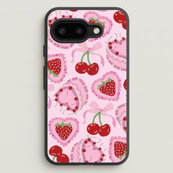 Cherries, Strawberries And Cake - Valentine's Day  - Valentine's Day Phone Case for Google Pixel 9a