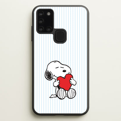 Snoopy - Valentine's Day  - Valentine's Day Phone Case for Galaxy A21s