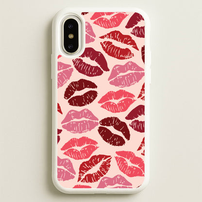 Valentine's Lips Pattern  - Valentine's Day Phone Case for iPhone X / XS