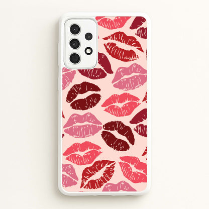 Valentine's Lips Pattern  - Valentine's Day Phone Case for Galaxy A52 / A52s