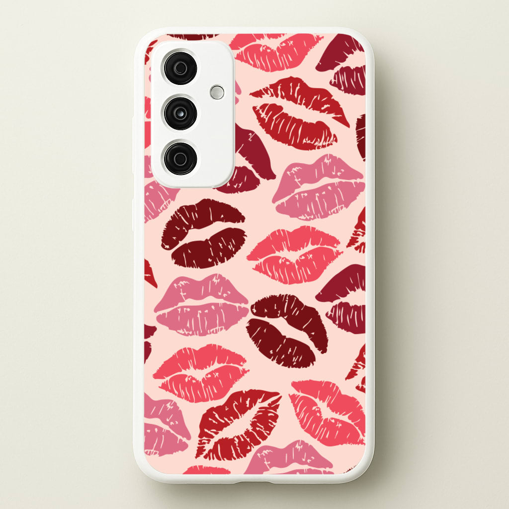 Valentine's Lips Pattern  - Valentine's Day Phone Case for Galaxy A55