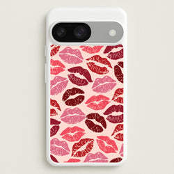 Valentine's Lips Pattern  - Valentine's Day Phone Case for Google Pixel 9 / 9 Pro