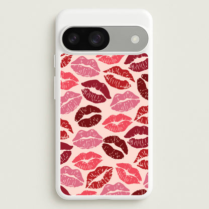Valentine's Lips Pattern  - Valentine's Day Phone Case for Google Pixel 9 / 9 Pro