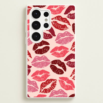 Valentine's Lips Pattern  - Valentine's Day Phone Case for Galaxy S25 Ultra