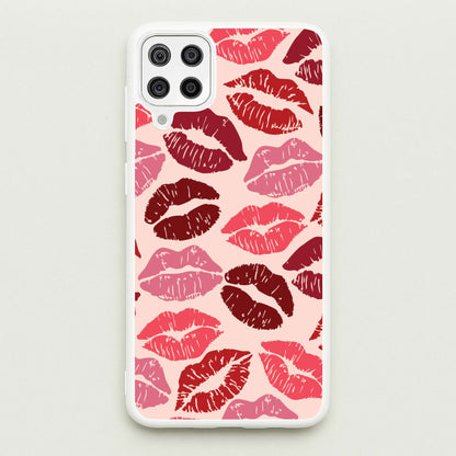 Valentine's Lips Pattern  - Valentine's Day Phone Case for Galaxy A12