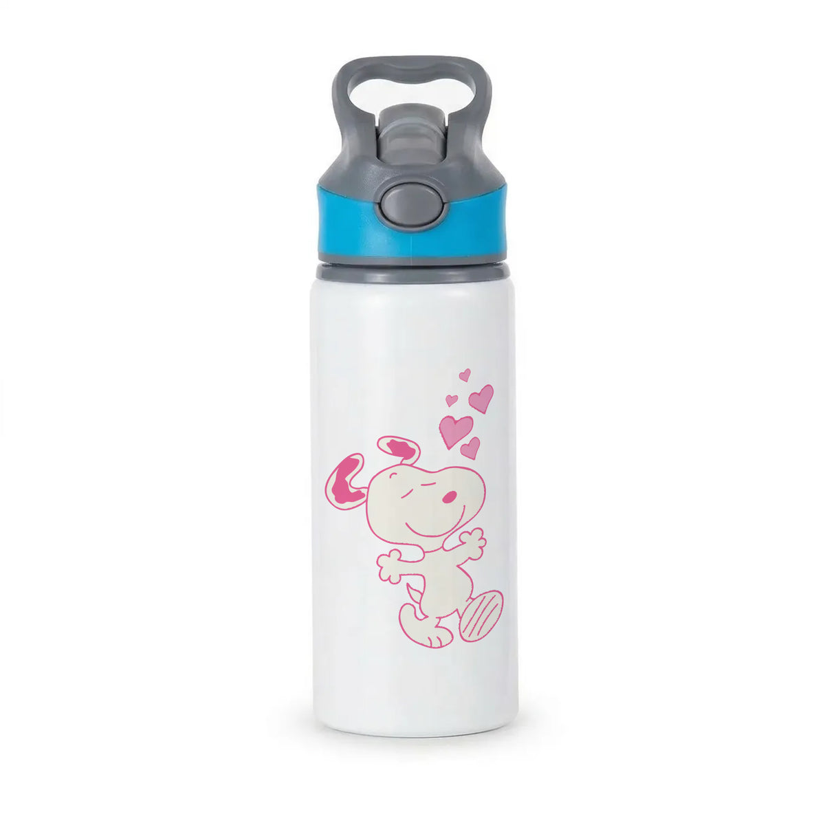 Cartoon Beagle Valentine Hearts Pattern Active Water Bottle
