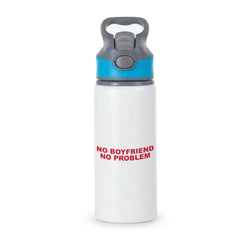 No Boyfriend No Problem Active Water Bottle - Blue