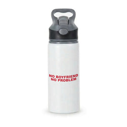 No Boyfriend No Problem Active Water Bottle - Black