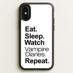 Eat Sleep Watch VPD Repeat  - marble Phone Case for iPhone X / XS