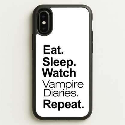 Eat Sleep Watch VPD Repeat  - marble Phone Case for iPhone X / XS