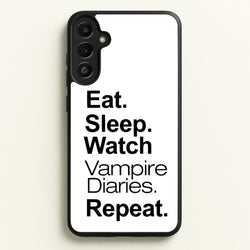 Eat Sleep Watch VPD Repeat  - marble Phone Case for Galaxy A34