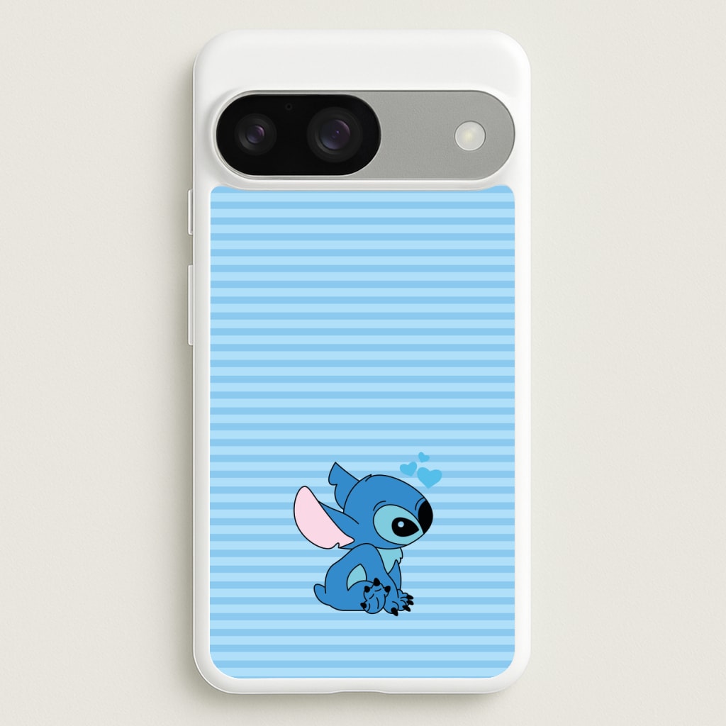Blue Hearts Alien Blue Valentine's  - Disney Valentine's Phone Case for Google Pixel 9 / 9 Pro
