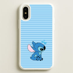 Blue Hearts Alien Blue Valentine's  - Disney Valentine's Phone Case for iPhone X / XS