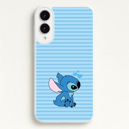 Blue Hearts Alien Blue Valentine's  - Disney Valentine's Phone Case for Galaxy S25 Edge