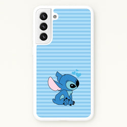 Blue Hearts Alien Blue Valentine's  - Disney Valentine's Phone Case for Galaxy S22