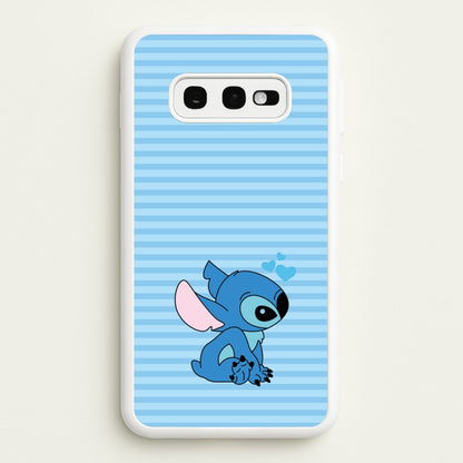 Blue Hearts Alien Blue Valentine's  - Disney Valentine's Phone Case for Galaxy S10e