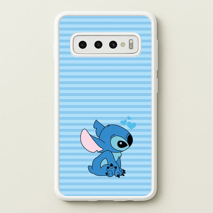 Blue Hearts Alien Blue Valentine's  - Disney Valentine's Phone Case for Galaxy S10 Plus
