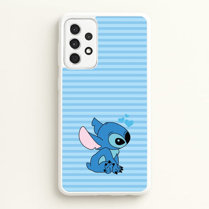 Blue Hearts Alien Blue Valentine's  - Disney Valentine's Phone Case for Galaxy A52 / A52s