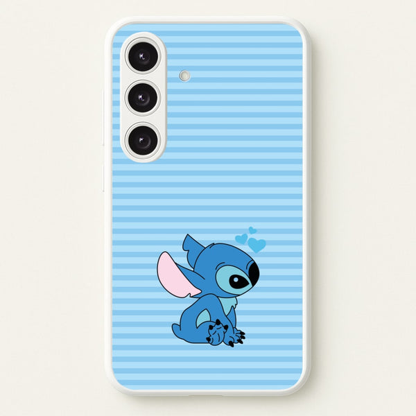 Blue Hearts Alien Blue Valentine's  - Disney Valentine's Phone Case for Galaxy S24 Plus