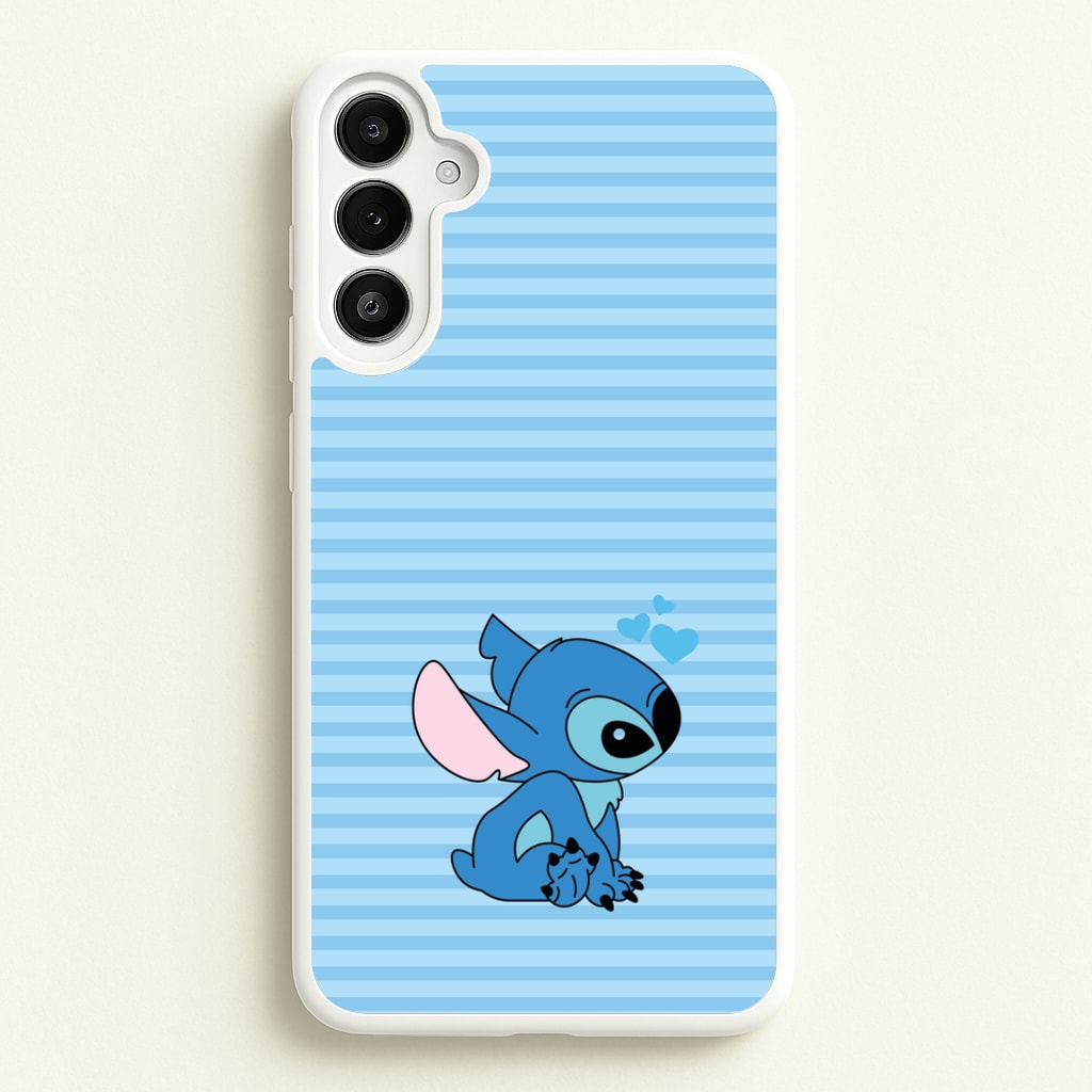 Blue Hearts Alien Blue Valentine's  - Disney Valentine's Phone Case for Galaxy A34