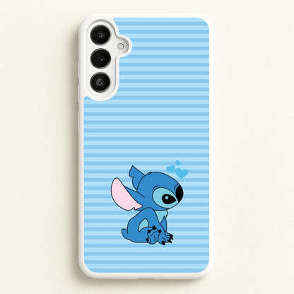 Blue Hearts Alien Blue Valentine's  - Disney Valentine's Phone Case for Galaxy A34