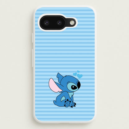 Blue Hearts Alien Blue Valentine's  - Disney Valentine's Phone Case for Google Pixel 9a