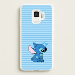 Blue Hearts Alien Blue Valentine's  - Disney Valentine's Phone Case for Galaxy S9