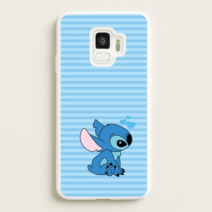 Blue Hearts Alien Blue Valentine's  - Disney Valentine's Phone Case for Galaxy S9