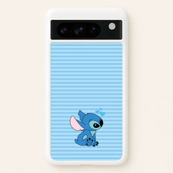 Blue Hearts Alien Blue Valentine's  - Disney Valentine's Phone Case for Google Pixel 8 Pro